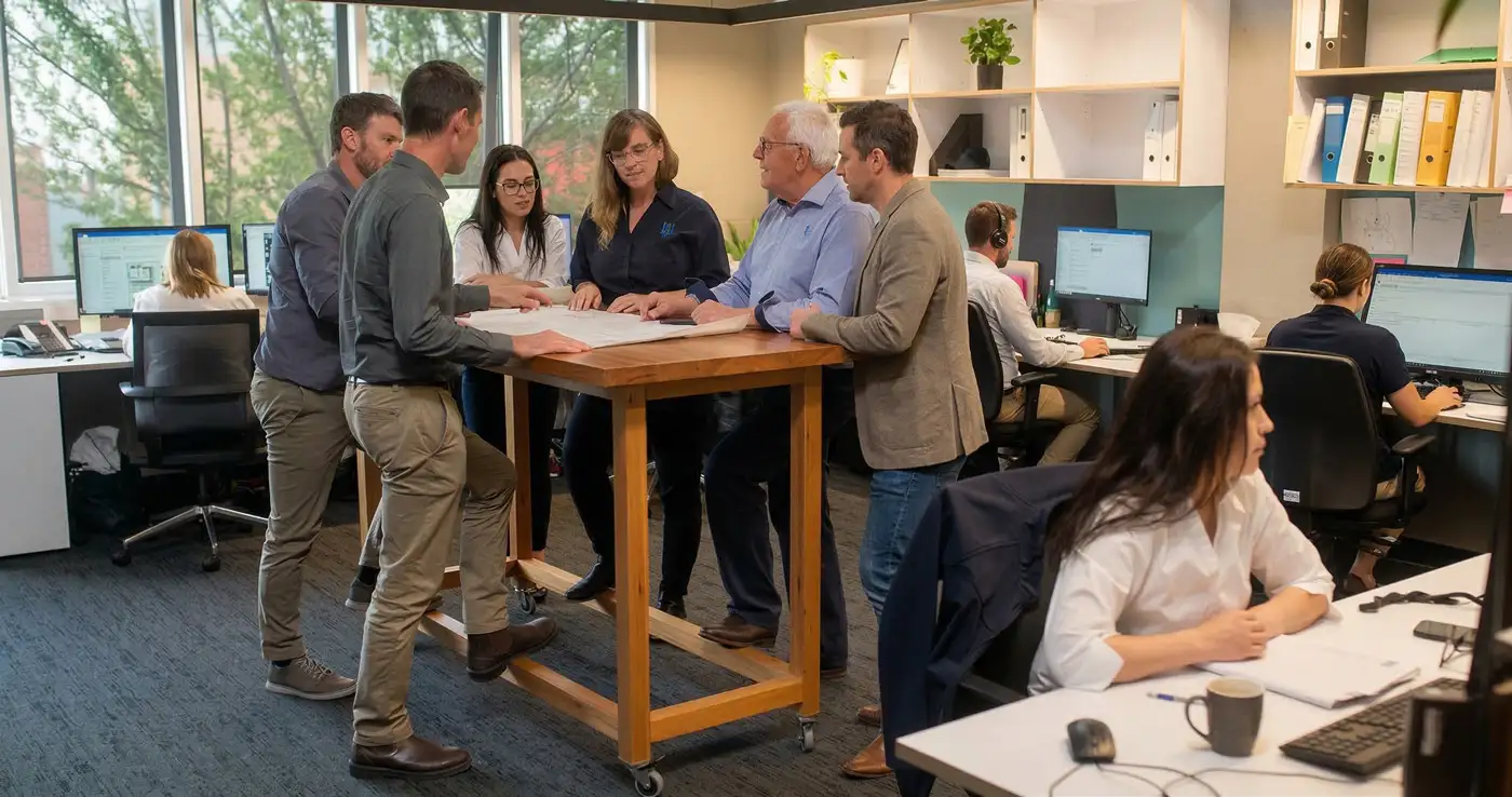 BSS staff in a meeting